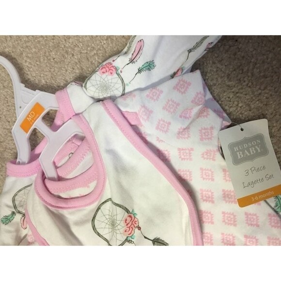 swaddle me 3-6M feathers and 3pc outfit pink dreamcatcher - Picture 3 of 5